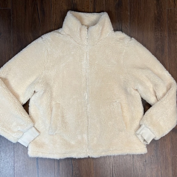 J.crew Sherpa bomber jacket SZ LG - Picture 1 of 7